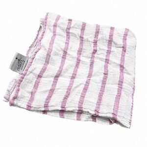 Aden + Anais Pink White Stripe Baby Lovey Security Blanket Muslin Cotton 20x20